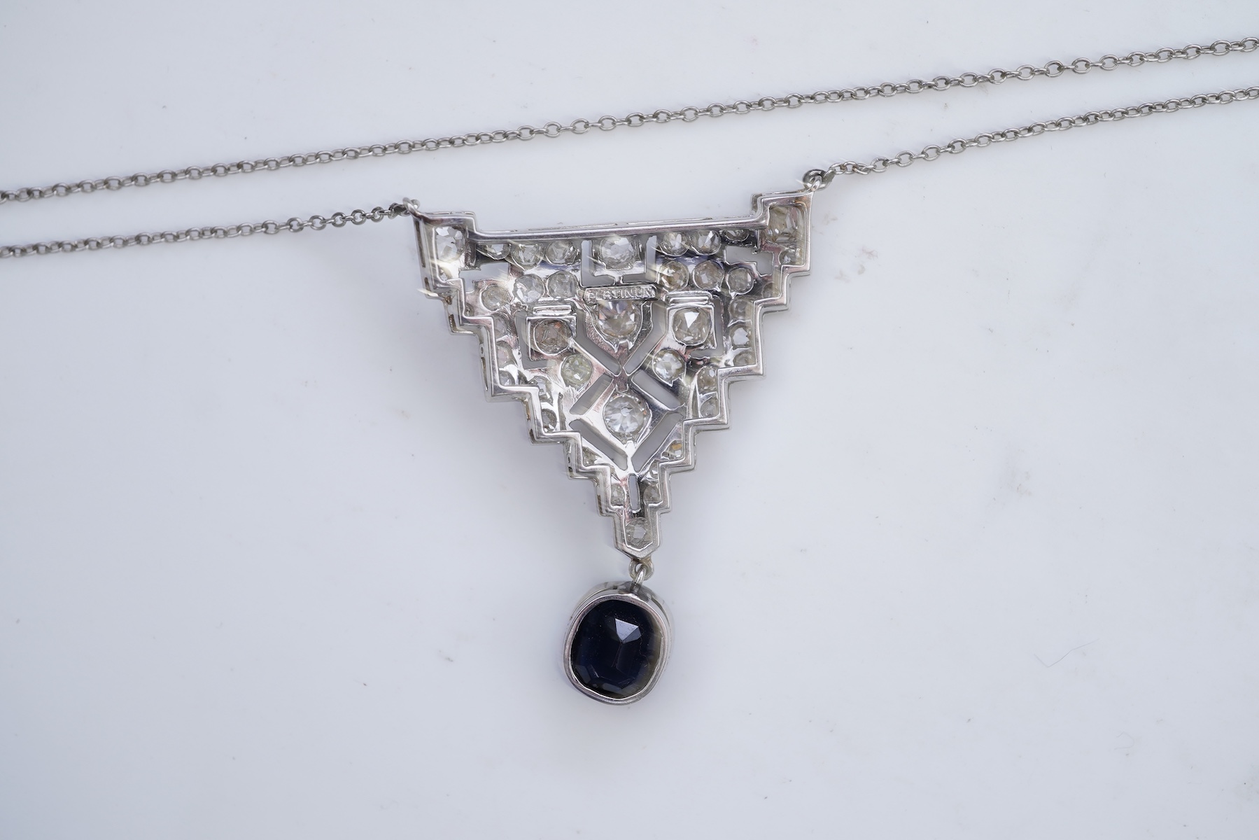 An Art Deco diamond pendant, 1930s and later
